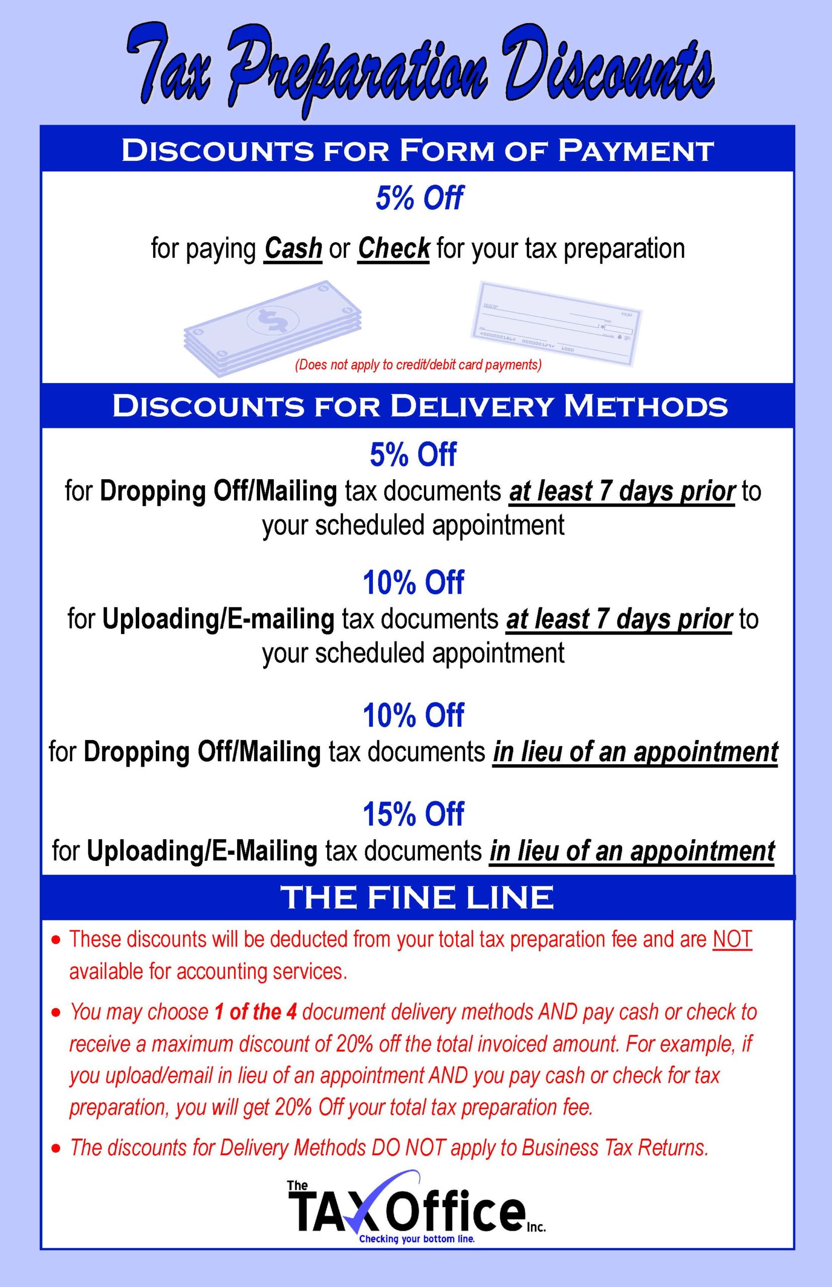 Our DISCOUNT Sheet